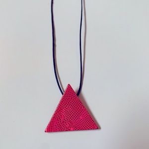 Red Triangle Necklace